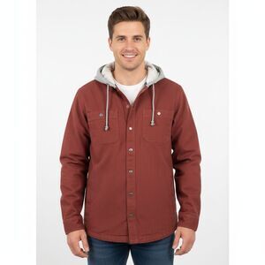 Duluth Trading Jacket Jack Fire Hose Flannel Lined Limber Red Canvas Snap Sz M